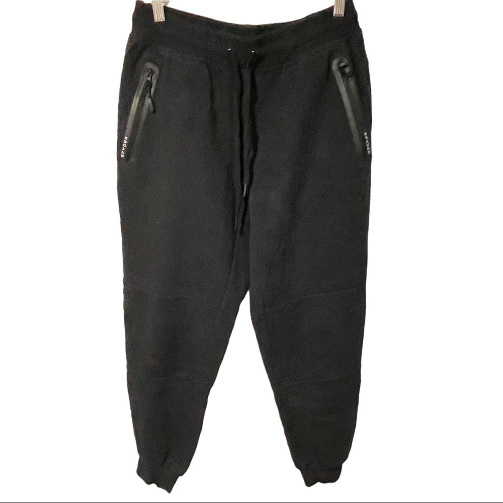 Spyder Mens Medium Black Pull On Athletic Sweatpant Joggers